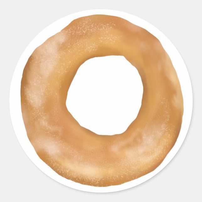 Cute “BAGEL” Hand painted  Classic Round Sticker (Front)
