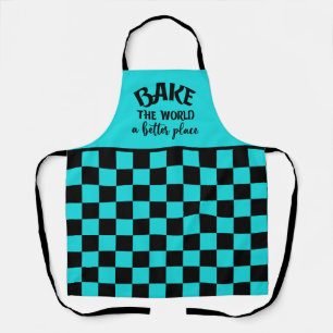 Cute bake world better place word art  apron
