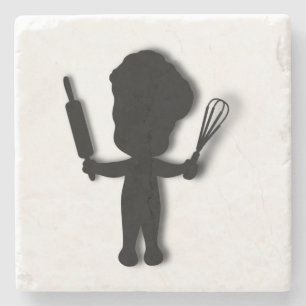 Cute Baker Stone Coaster