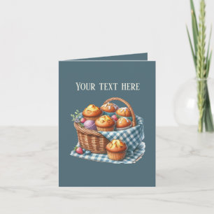 Cute Bakery muffins customisable Card