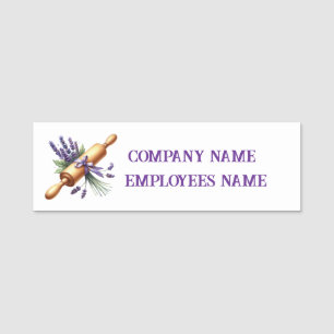 Cute Bakery rolling pin add names Name Tag