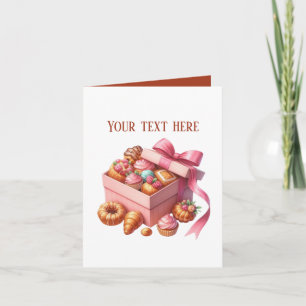 Cute bakery sweet box customizable card