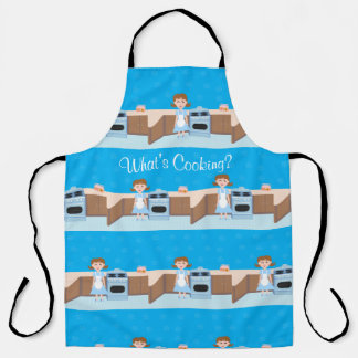 Cute Baking Housewife Customisable Kitsch Design Apron