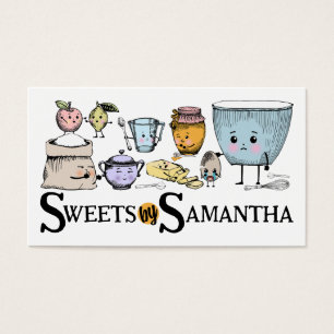 Cute baking ingredients bakery business card