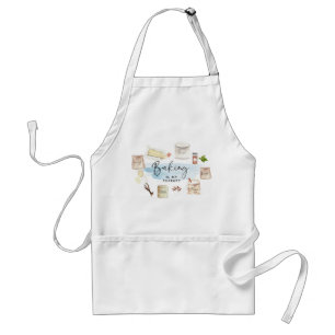 Cute Baking is my Therapy Quote Illlustration Standard Apron