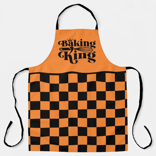 Cute Baking King word art Apron (Front)