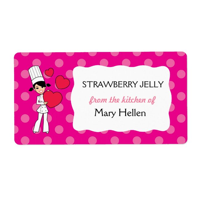 Cute Baking Labels Personalised (Front)