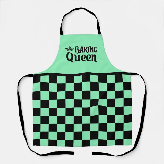 Cute baking Queen word art  Apron (Front)