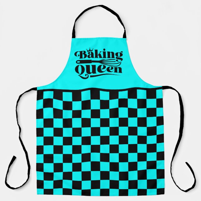 Cute baking Queen word art Apron (Front)
