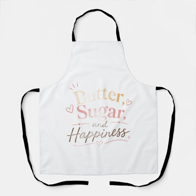 | Cute Baking Quote Kitchen Apron | Baker Gift (Front)