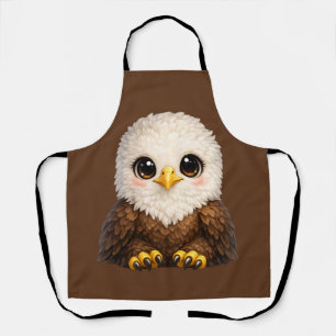Cute Bald Eagle with Big Eyes Cosy Nature Apron
