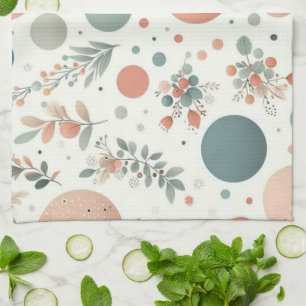 Cute Ball with Leafs  Tea Towel