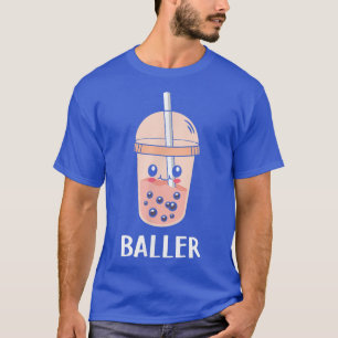 Cute Baller Boba Tea Bubble Tea Anime Kawaii Neko T-Shirt