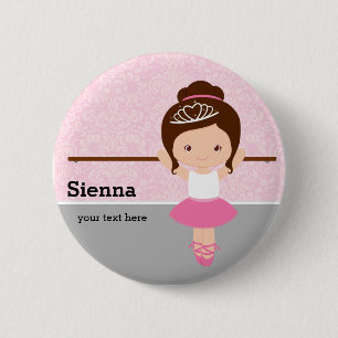 Cute Ballerina 6 Cm Round Badge