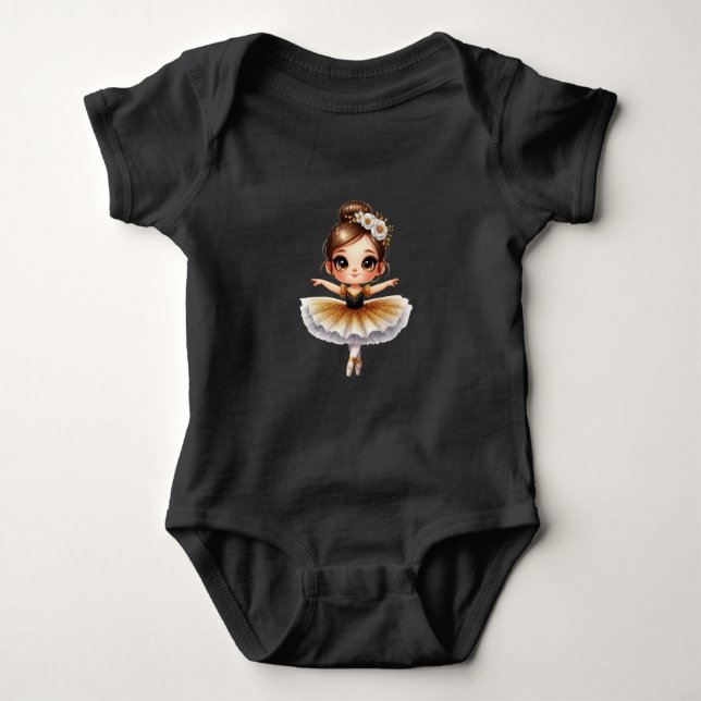 Cute Ballerina Baby Bodysuit (Front)