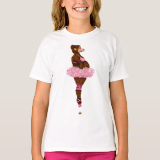 Cute Ballerina Bear T-Shirt Pink Tutu