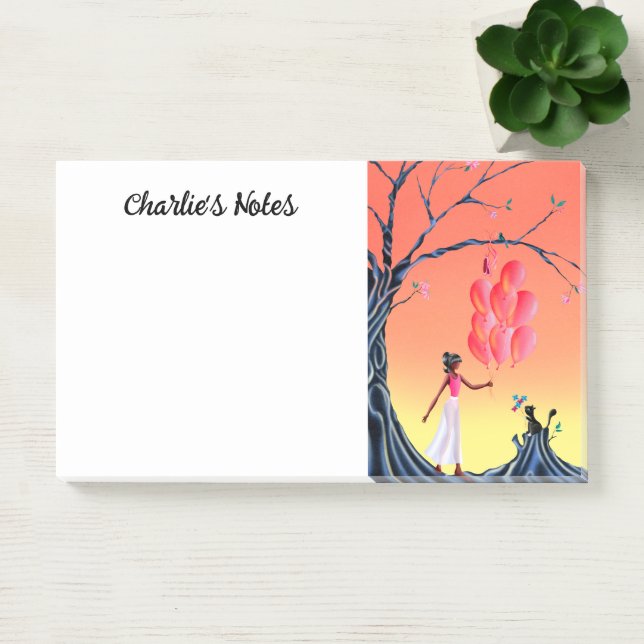 Cute Ballerina & Cat Sunset  Post-it Notes (Office)