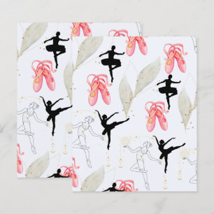Cute Ballerina Dance Scrapbook Paper