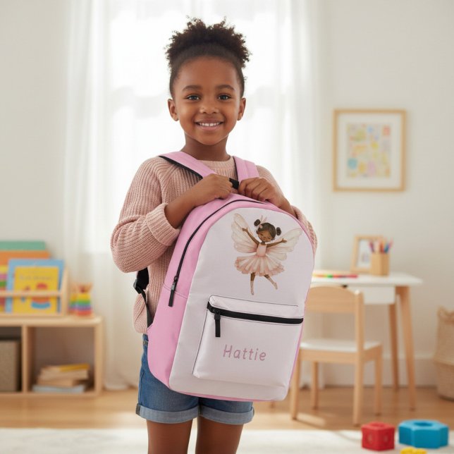 Cute Ballerina Fairy Pink Backpack (Creator Uploaded)