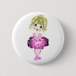 Cute Ballerina in Pink Tutu Art Gifts 6 Cm Round Badge