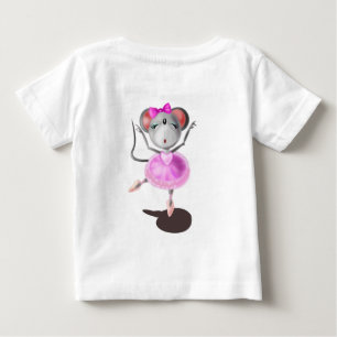 Cute Ballerina Mouse - Painting -  Baby T-Shirt