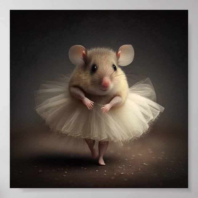 Cute ballerina mouse poster (Front)