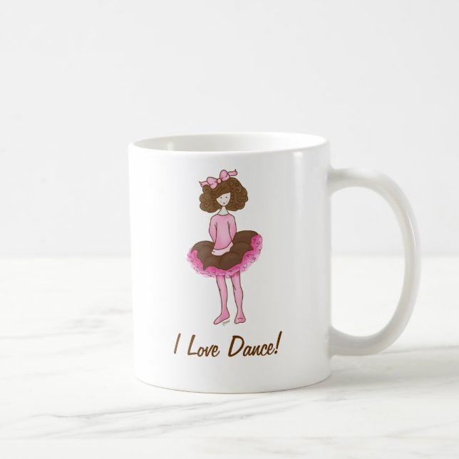Cute Ballerina - Pink Dancer Coffee Mug (Right)