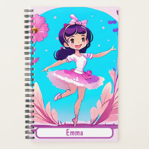 Cute Ballerina planner With Customisable Nametag