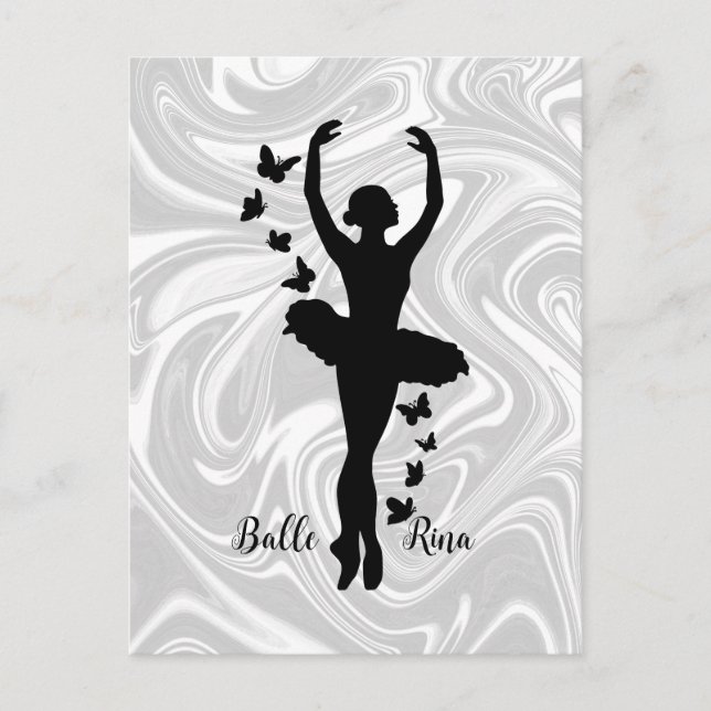 Cute Ballerina Postcard (Front)