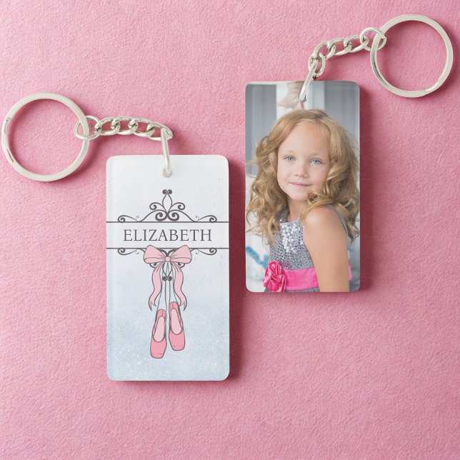 Cute ballerina shoes personalised name trendy  key ring (Creator Uploaded)