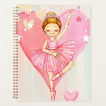 Cute Ballerina Stars and Hearts Colourful