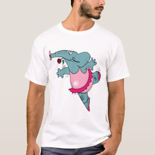 cute ballet ballerina elephant in tutu T-Shirt