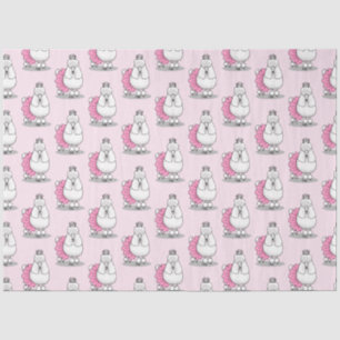 Cute Ballet Ballerina Princess Poodle Dog (white) Tissue Paper