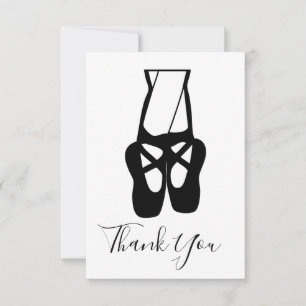 Cute Ballet Dancer Legs & Slippers Thank You Card