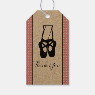 Cute Ballet Dancer Legs & Slippers Thank You Gift Tags