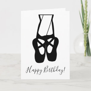 Cute Ballet Dancer Slippers Birthday Card