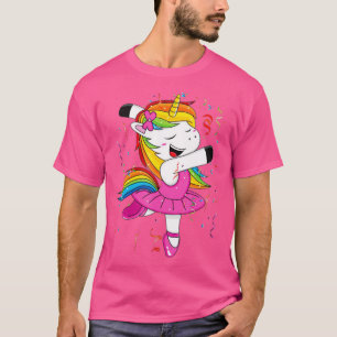 Cute Ballet Dancer Unicorn Dancing Fan Ballerina G T-Shirt