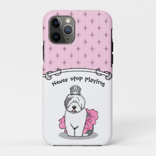 Cute Ballet Princess Old English Sheepdog Grey 1 iPhone 11 Pro Case