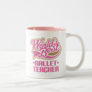 Cute Ballet Teacher Two-Tone Coffee Mug