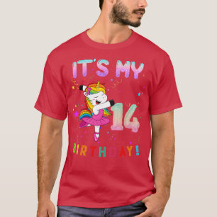 Cute Ballet Unicorn Its My 14th Birthday T-Shirt