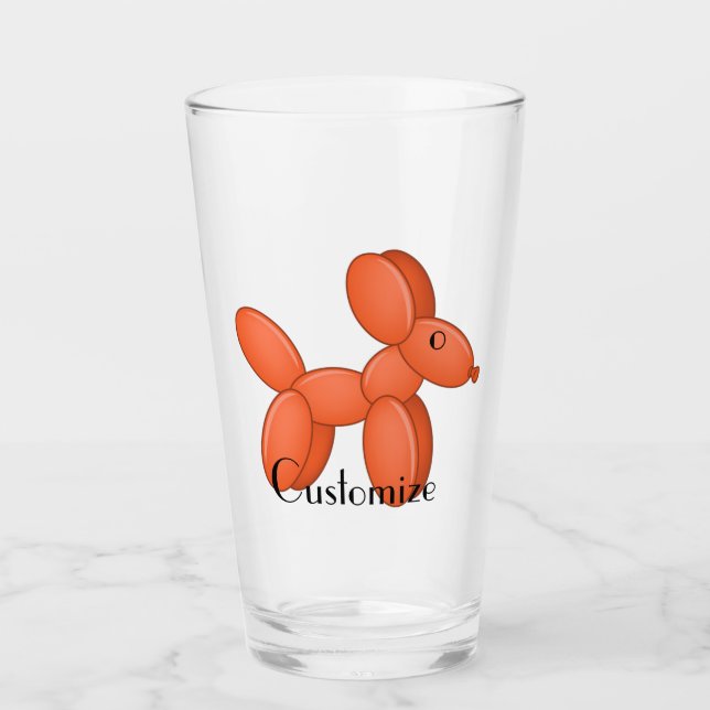 Cute Balloon Dog  Thunder_Cove Glass (Front)