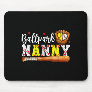 Cute ballpark nanny softball nanny baseball nanny mouse mat