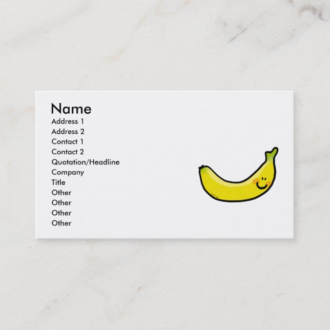 Cute banana business card (Front)