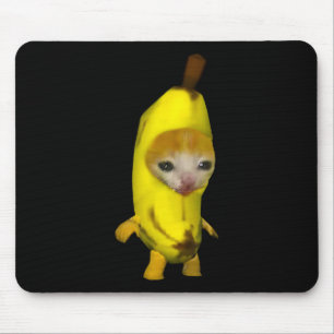 Cute Banana Cat Happy Bananacat Meme Kitty Cat Lov Mouse Mat