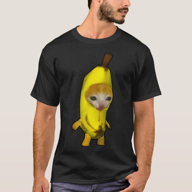 Cute Banana Cat Happy Bananacat Meme Kitty Cat Lov T-Shirt (Front)