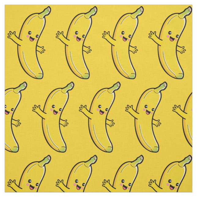 Cute Banana custom colour fabric (Swatch)