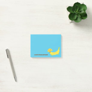 Cute Banana Dog Bright Blue Post-it Notes