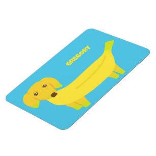 Cute Banana Dog Personalised Magnet