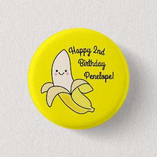 Cute Banana Kids Birthday Kawaii 3 Cm Round Badge