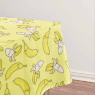 Cute Banana Kids Birthday Kawaii Tablecloth